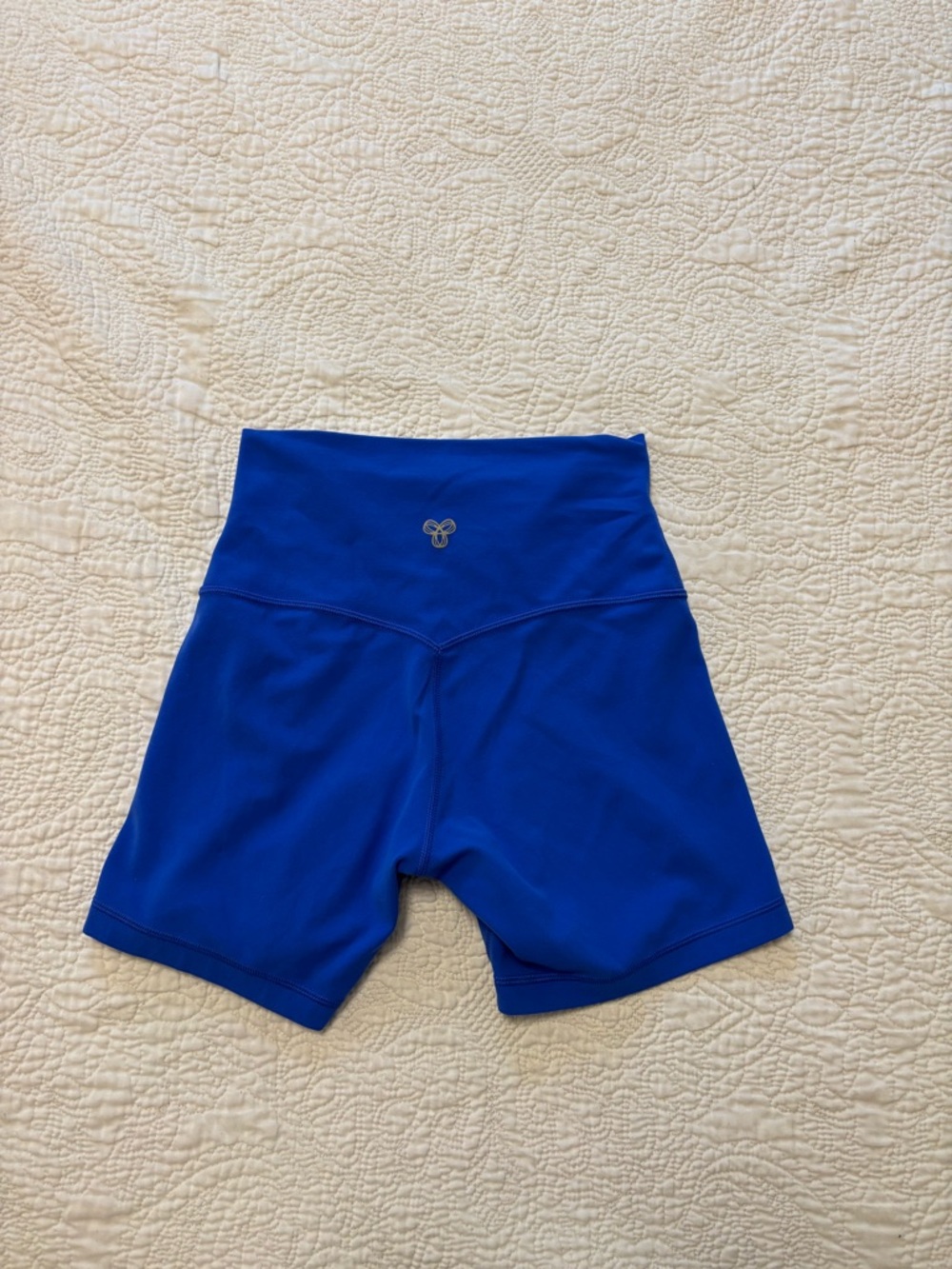 Aritzia Jazz Blue High-Waist Bike Shorts